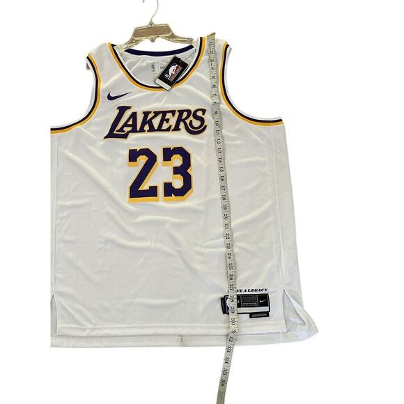 Nike NBA Los Angeles Lakers LeBron James #23 Swingman Jersey White Size XXL - Picture 3 of 11